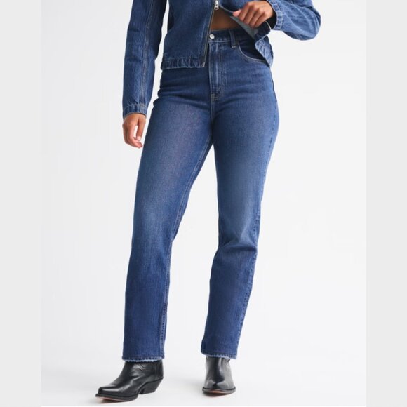 Abercrombie & Fitch The '90s Curve Love Straight Ultra High Rise - Size 27/4 - Picture 1 of 7